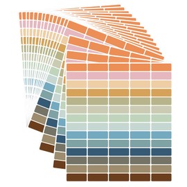 Sabary 20 Sheets Colorful Coding Labels Rectangle Colored Stickers Assorted Removable Stickers for Classrooms Offices Labeling Marking(Retro Color,0.98 x 2.64 Inch)