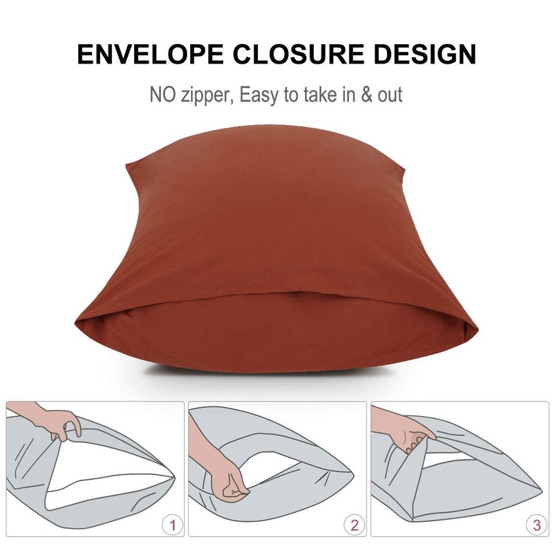 PiccoCasa 2 Packs Luxury 1800 Bedding Brushed Microfiber Pillow Cases