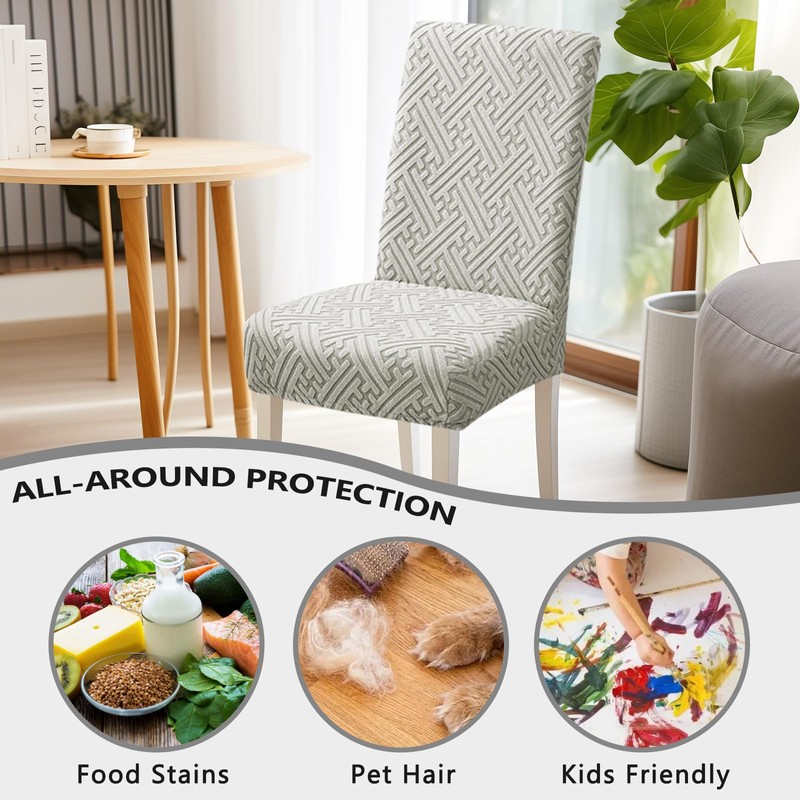 Promindflyplka Dining Room Chair Covers - Anti-Cat Scratch, Washable, Regular