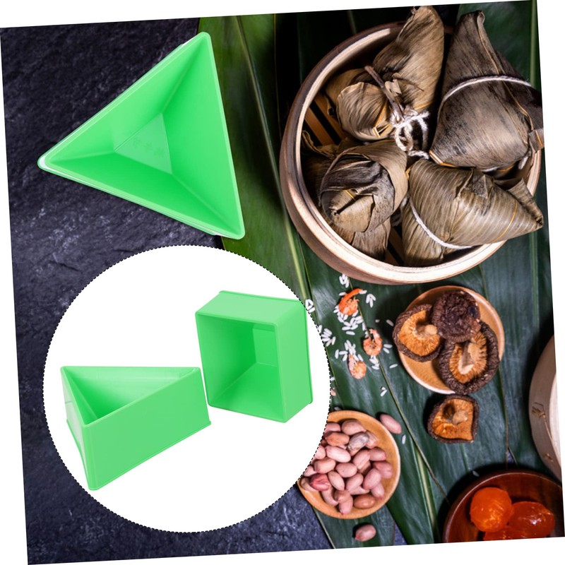 Ciieeo 2pcs Rice Dumpling Molds Rice-Pudding Molds Triangle Zonzi Mold