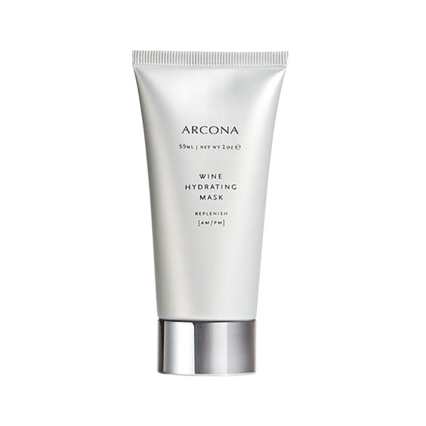 ARCONA Wine Hydrating Mask - Grape Seed, Wine Extracts, Resveratrol, Squalene, Shea Butter + Vitamin E Nourish + Replenish Dehydrated Skin - 2 oz. Made In The USA