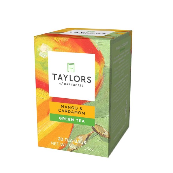 Taylors of Harrogate Mango & Cardamom Green Tea, 20 Count (Pack of 1)