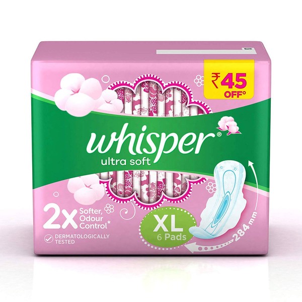 Whisper Ultra Soft XL - 6 Pads (284 mm)