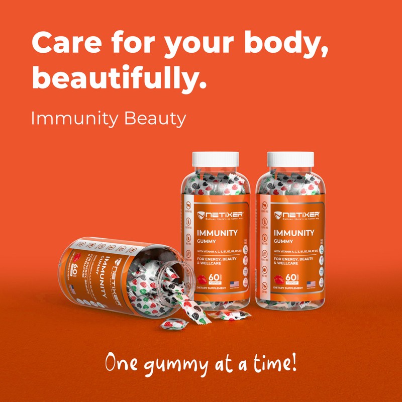 nETiXER Immunity Gummies – with Vitamins A, C, E, B1,