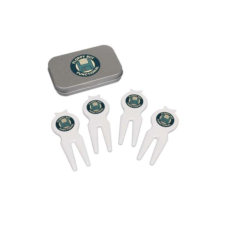 Azeeda 'Floppy But Functional' Golf Divot Tool/Repair Fork Gift Set