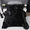 Herside Satin Comforter Set with Sheet Set Queen Size,8 Pieces
