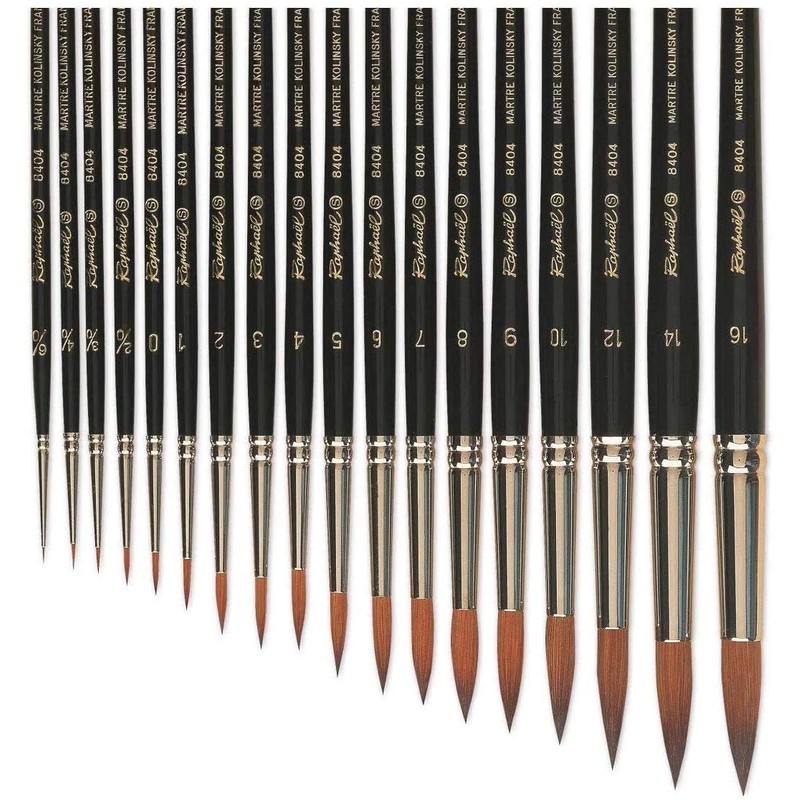 Raphael France Raphael Series 8404 Brush, Kolinsky Red Sand Brush,