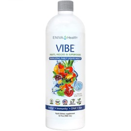 Vibe Liquid Daily Multivitamin | Fruit & Veggie Superfood Supplement | Doctor Formulated | 1 Box of 20 Single Serve Packets | Eniva Health