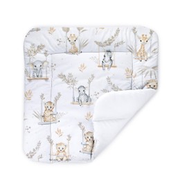 Balbina® Cotton Changing Mat Soft Changing Table Mat for Changing Tables Washable 60 x 70 cm Safari