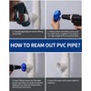 DAYDOOR 3'' PVC Pipe Reamer, Plastic Pipe Fitting Reamer, PVC