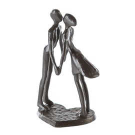 Casablanca Heartbeat Design Sculpture Made of Iron Burnished Height 15 cm