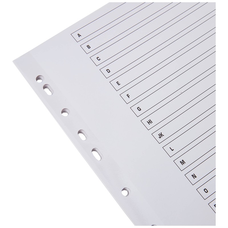Q-Connect 20 Part A-Z Index Extra Wide Reinforced Multi-Colour Tabs