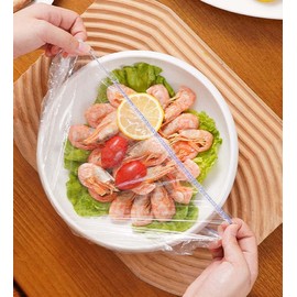 100 Pack Colorful food cover, Elasticated Food Covers Cling Film Bag,Reusable Sealing Elasticated Food Covers,Universal Food Cling Film Bags for Kitchen Fruits Vegetables Preservation Food Storage ﻿