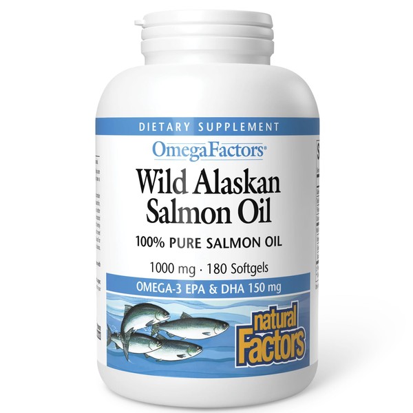 Natural Factors, Wild Alaskan Salmon Oil, 1000mg, with EPA and