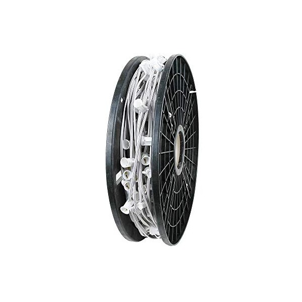 Novelty Lights 250 Foot C9 Christmas Stringer Bulk Reel, White