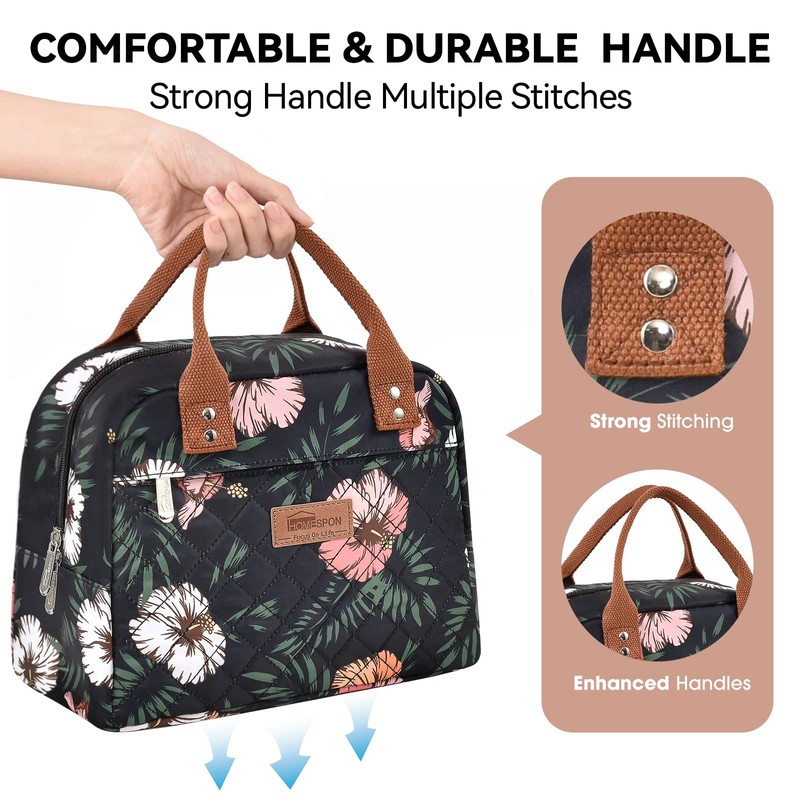 HOMESPON Lunch Bag Insulated Tote Bag Lunch Box Resuable Cooler