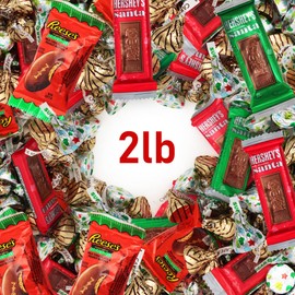 Christmas Chocolate Mix, 2lb Pack of Christmas Candy Individually Wrapped, Ultimate Christmas Treats for Spreading Cheer All Season Long, Perfect Bulk Christmas Candy for Holiday Chocolate Treats