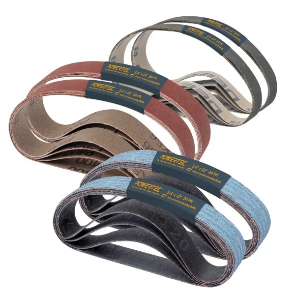 No Brand POWERTEC 46001 3/4 x 12 Inch Sanding Belts,4