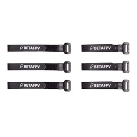 BETAFPV 6pcs Black Battery Strap Rubberized Lipo Straps with 6 Sets No-Slip Rubber Pads for 2-4S RC Battery Toothpick Frame Beta85X Frame