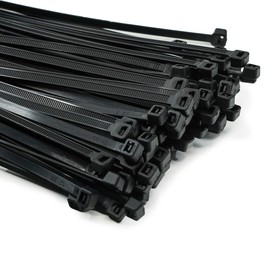 ERKO Cable Ties Black 250 x 3.6 mm Short UV-Resistant Pack of 100 18 kg Tensile Strength Temperature Resistant Chemical Resistance for Cable Management Gardening Living Workshops