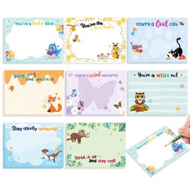 JSRQT 8Pcs Cute Animals Sticky Note Pads, 3×4'' Funny Post Self Stick Notes, Inspirational Mini Memo Pads Small Self Notepads Sticky Notes for Student School Office Plan Reminder Stationery Supplies