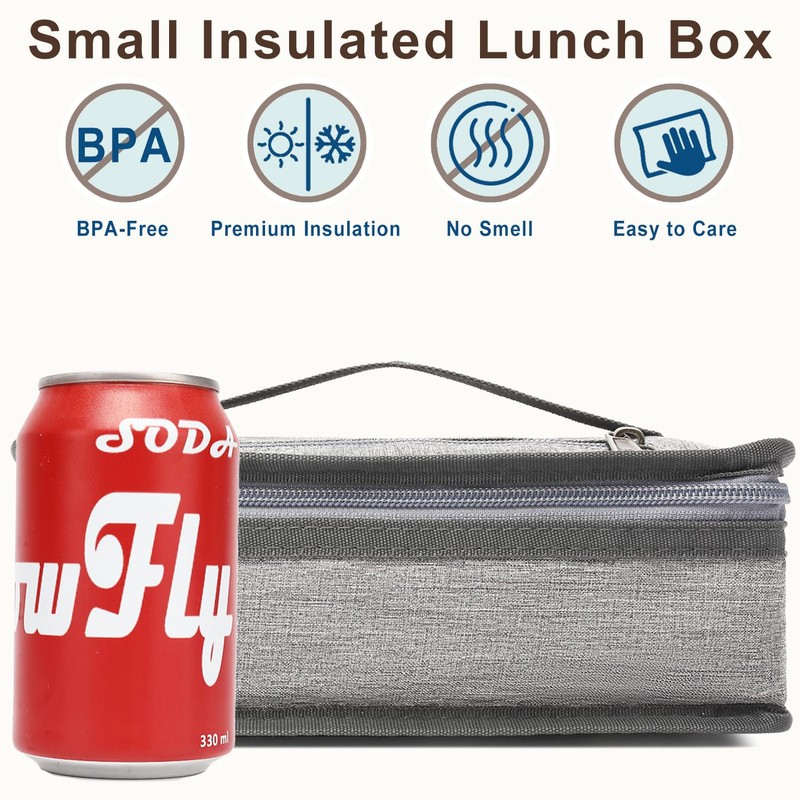 FlowFly Small Insulated Lunch box Portable Soft Bag Mini Cooler