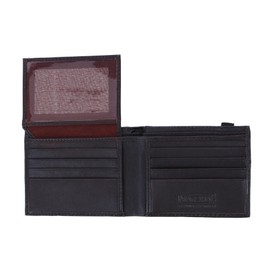 CTM® Men's Bifold Wallet with Elastic Keeper Strap, Brown