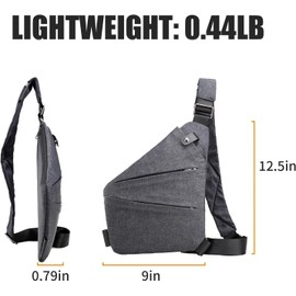 Generic Unisex Adult Anti Theft Travel Crossbody Bag - Purple