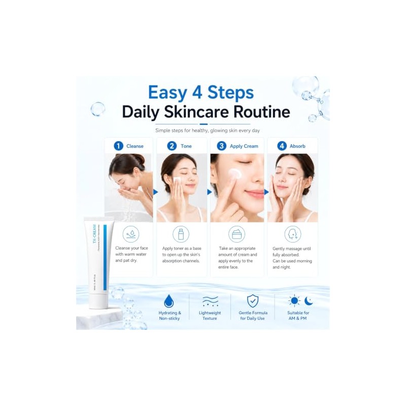 Crema Hidratante Facial Niacinamida y Arbutina para Manchas y Tono