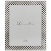 Lawrence Frames Metal Frame, Diamond Pattern, Silver, 8x10