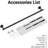 IOQ 30" Matte Black Towel Bar, Towel Rack for Bathroom