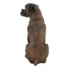 Realistic Pet Pal Adorable Sitting Brindle Boxer Dog Dollhouse Mini