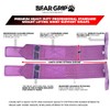 BEAR GRIP - Weight Lifting Wrist Support Bands (Pastel Purple)
