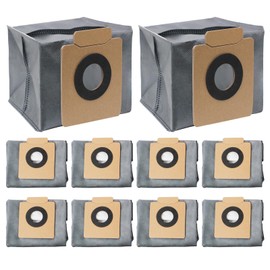 10 Pack Vacuum Bags Replacement for Eufy Clean X8 Pro X10 Pro Omni Robot Vacuum, Large Capacity Disposable Replacement Bag