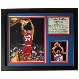 Legends Never Die "Charles Barkley 76ers" Framed Photo Collage, 11 x 14-Inch, (12300U)