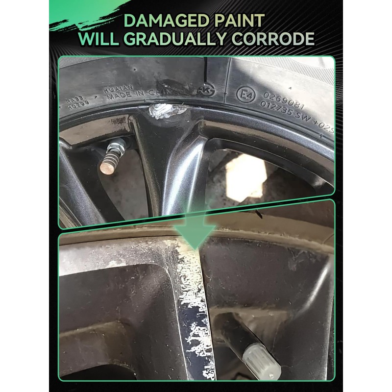 Cardiality Gloss Black Rim Touch Up Paint for Honda,Wheel Scratch