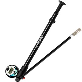 Hycline Digital Shock Pump for Mountain Bike, High Pressure 300 Psi for Front Fork and Rear Bicycle Suspension Air Pump with Digital Display Fits Schrader & Presta Tire Valve-Black