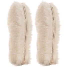 [2 Pair]Real Pure Sheepskin Luxury Insoles Sheepskin Lambswool Blended Shoe Insoles | Durable & Fluffy Perfect for Flat, Beige, [2-Pairs]Women US 7