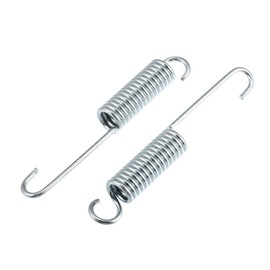 X AUTOHAUX Set of 2 Universal 110mm Length Motorcycle Brake Pedal Return Spring Motorcycle Side Kickstand Spring Silver Tone Metal