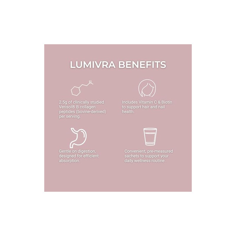 Lumivra Collagen Powder | VERISOL® Bovine Collagen | 30 Servings