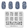 Rolabling Nail Art Stamping Plates Leaf Stamping Templates Nail plate Template Image Plate Stencil Nails Tool (NA019)