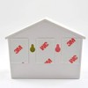 Holibanna White Bird House with 2 Whistle Key Ring Pink