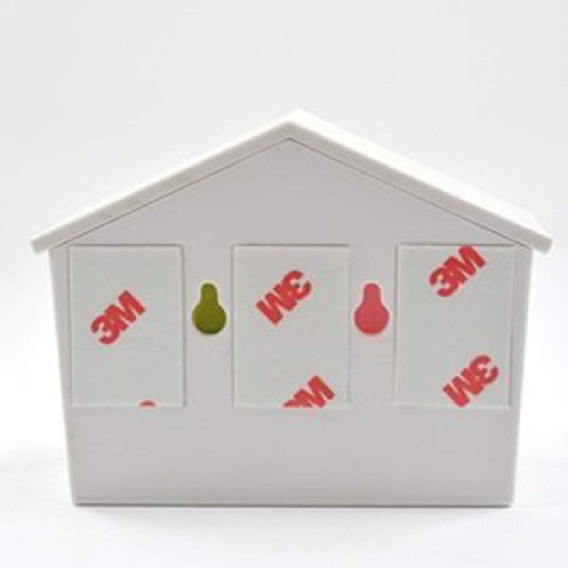 Holibanna White Bird House with 2 Whistle Key Ring Pink