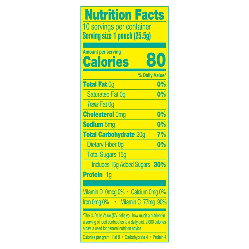 AriZona Fruit Snacks, Sour Lemonade - 10 Boxes of 10