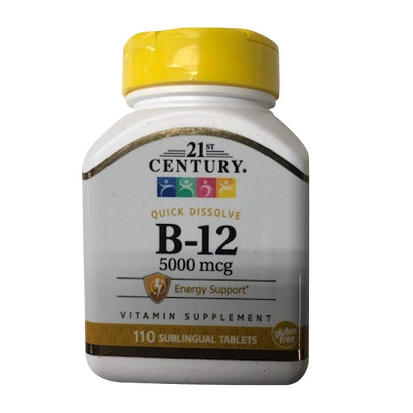 21st Century B-12 5000 mcg Tablets Sublingual - 110 ct, Pack of 5