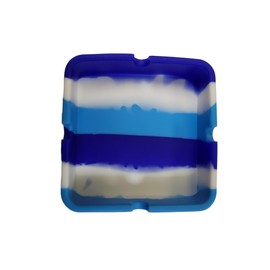 Eclipse Silicone Sqaure Multi-Color AshTray, 3pcs (Blue and White)