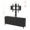 DrawXynth TV Stand with Mount, Fabric Dresser with 6 Drawers