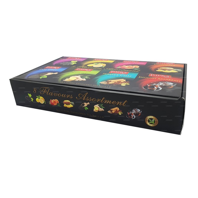 Impra Black Tea Collection Gift Pack 8 Flavors, 80-Count Tea