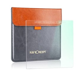 K&F Concept 100x100mm Square Black Diffusion 1 Effect Filter 28 Multi-Layer Coating High-Definition Image, Skin & Scene Softening Effect Suitable for MV/Movie/Vlog/Video Shooting