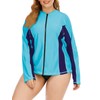 Halcurt Women's Rash Guard Tops Long Sleeve Bathing Suits UV
